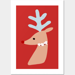 Christmas Deer Posters and Art